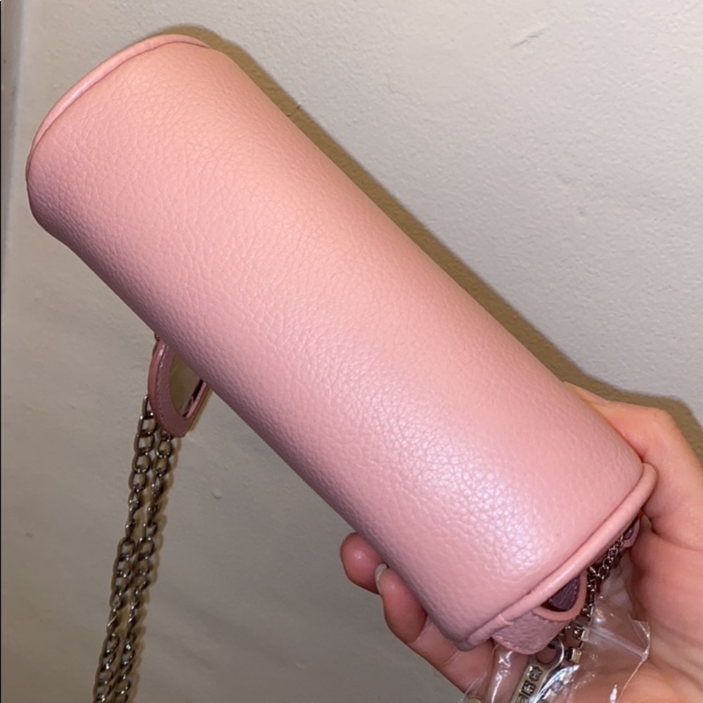VINTAGE Juicy Couture Y2K PINK MINI BARREL BAG BARBIE BABY PINK LEATHER BAG - Picture 9 of 14